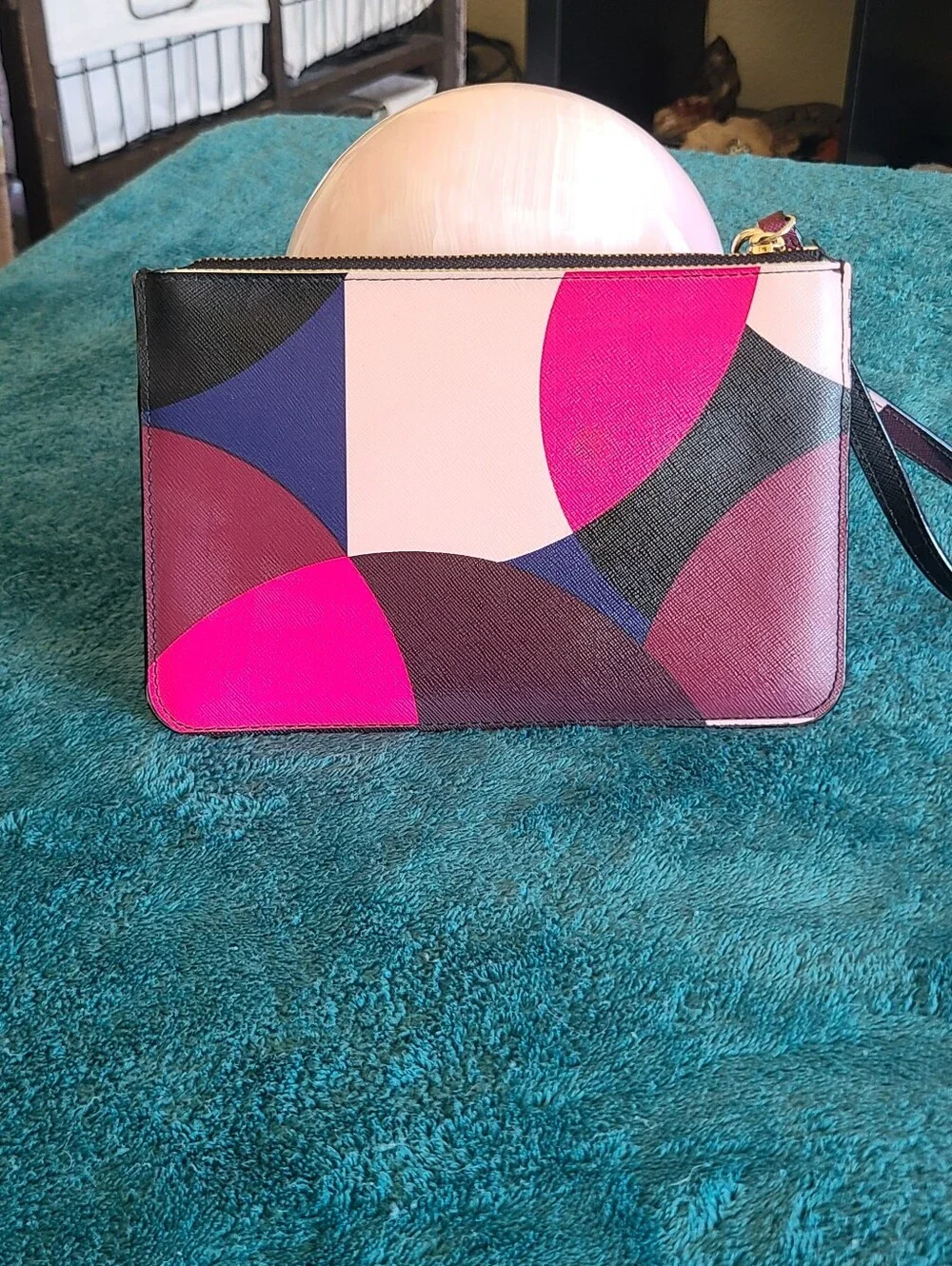 Kate Spade Pink Multi Leather Wristlet Clutch
